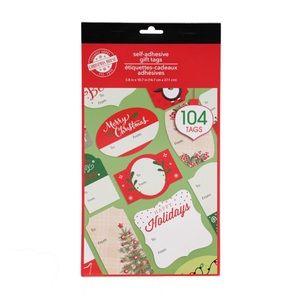 Christmas House 104pc Self Adhesive Christmas Gift Tag Booklet NWT